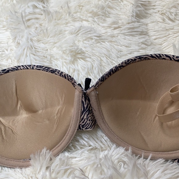 Isaac Mizrahi Black Tan Leopard Padded & Underwire Bra Size 34C - Picture 14 of 15